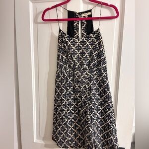 Madewell Navy and White Patterned Dress
